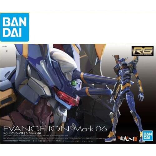 Original Bandai EVA Model RG 1/144 Mark.06 EVA-06 Action Figures Mobile Kids Toys