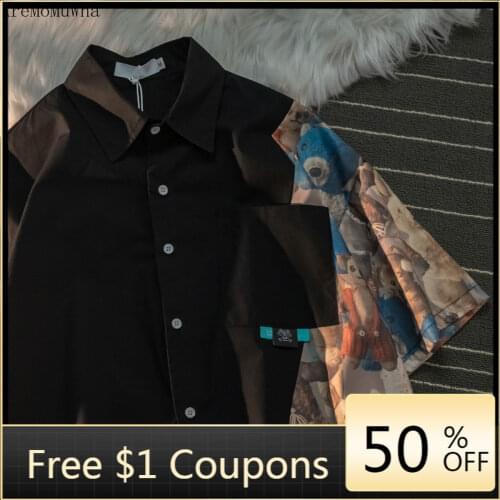 Casual Shirts New Mens Short-sleeved Shirt Tide Small Minority Couple Short-sleeved Summer Explosion Models Super Design Sense