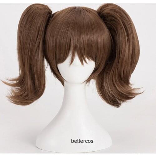 The Seven Deadly Sins Diane Wigs Brown Double Removable Clip Ponytails Heat Resistant Synthetic Hair Cosplay Wig + Wig Cap
