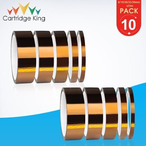 10PK Width 6mm 10mm 20mm 25mm 30mm Length 30M Kapton-Type Heat Resistant High Temperature Polyimide Adhesive Tape Insulation