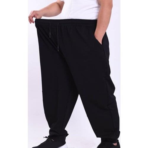 Spring autumn plus size pants 9xl 10xl waist 180cm casual loose men pants