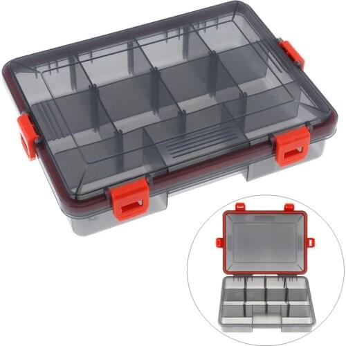 Waterproof 23cmx18cmx5cm Activity Fishing Tackle Box Hook Swivel Ring Lures Storage Case