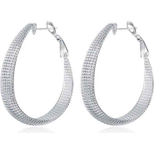 BABYLLNT New 925 Silver Hoop Women Earrings For Wedding Gift Fine Europe Jewelry Christmas Gift Engagement Party Gift
