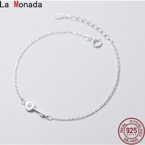 La Monada Luxury Fine Silver 925 Jewelry Bracelet Female Woman Key Design Bracelets For Women Silver 925 Sterling
