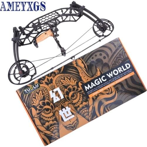 1pc Archery Steel Ball Dual Purpose Compound Bow 35-65Ibs Labor Saving Ratio 80% Draw Length Adjustable IBO 320/380 Fps Hunting