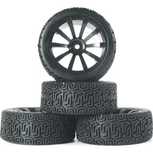 4pcs RC 1/10 Tires Wheels hub 12mm Hex for 1:10 HSP HPI Axial Scx10 Traxxas Trx-4 Trx4 Tamiya HPI RC Rally On Road RC Car Tyres