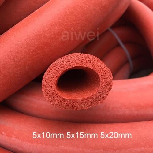 5mm id Silicone foam tube flexible foaming Silicon hose Sponge casing silicone rubber sleeve Silicone insulated sponge tube