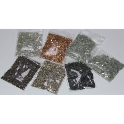 7 bags 100% Nature Without Fillers Mica Flakes Great for Nail Decals, Cardmaking, Scrapbooking, Mixed Media Projects