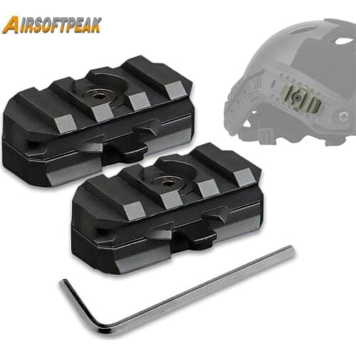 19mm Tactical Helmet Side Rail Mount Adapter Military 360 Degree Guide Rotation for Airsoft Fast Helmet Rail Hunting Accessories