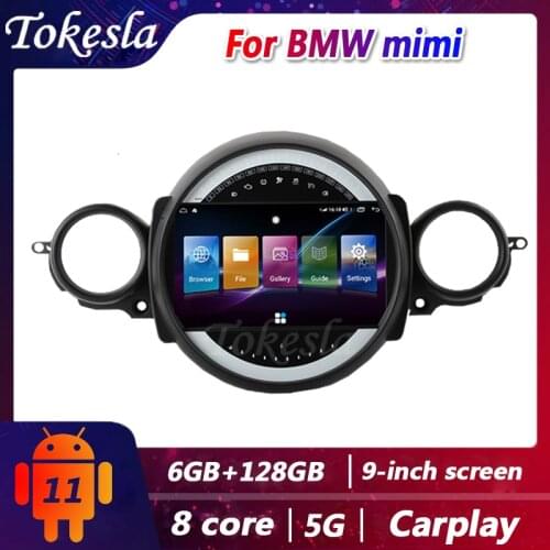 Tokesla Car Radio Android 11 for BMW Mini Cooper R56 R60 auto DVD Automotivo Central Multimedia player Gps Navigation 2007-2014