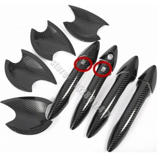Car styling for HYUNDAI ELANTRA 2011-2016 ABS Carbon fiber pattern Door Handle Bowl Door handle Protective covering Cover Trim