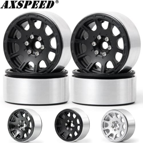 AXSPEED Aluminum Alloy 2.2" Beadlock Wheel Rim Hub for 1/10 RC Rock Crawler Axial Wraith 90018 D90 D110 TRX4 TRX6 Parts