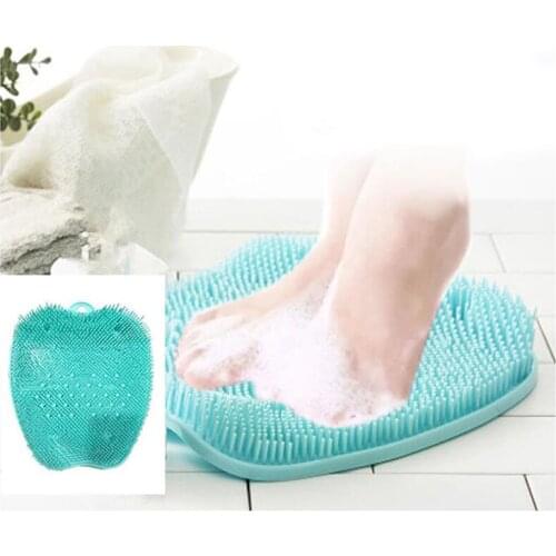 Pregnant Women Without Bend Over Shower Foot Massager Scrubber Cleaner Washing Massage Tools Pad Mat Elderly Feet Cleaning Brush