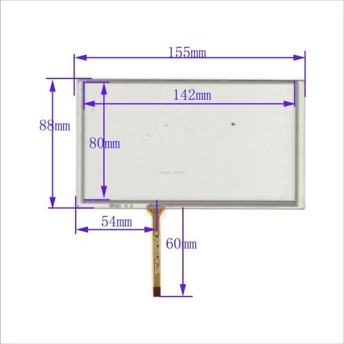 ZhiYuSun wholesale 155*88mm 6.2inch 4lines resistance screen for car DVD redio this is compatible 155*88
