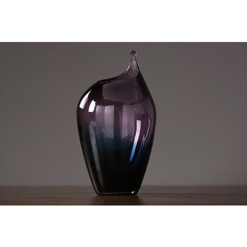 European modern minimalist creative glass vase ornaments The living room Home Furnishing creative fashion colorful flower decor
