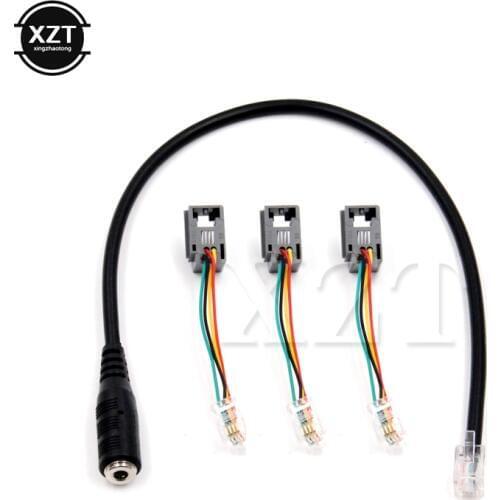 3.5mm Smartphone Cable Jack to RJ12 Headset To Office Phone Cable Cord Converter Telephone Using Adapter high quality