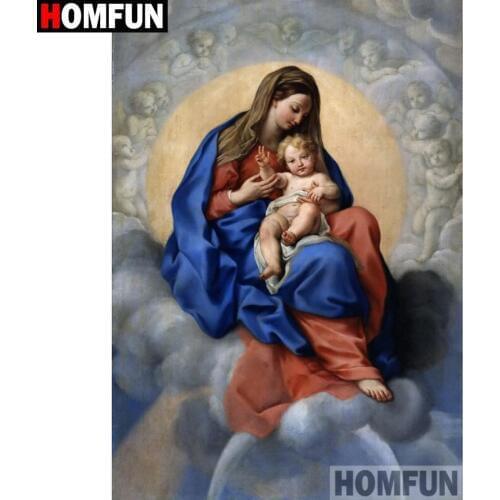 HOMFUN Full Square/Round Drill 5D DIY Diamond Painting "Religious Jesus" Embroidery Cross Stitch 5D Home Decor Gift A16154