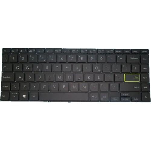 Laptop Keyboard For ASUS D413DA Without Frame Black United Kingdom UK NO Backlit Film