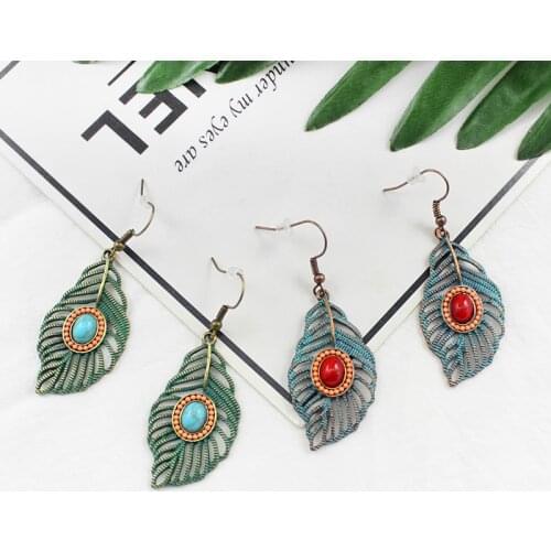 Combination fashion earrings classical round star shape hollow leaves flowers a variety of earrings for women to choose beautifu