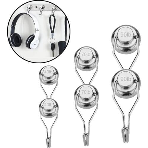 Design Magnetic Facilitate Hooks - Brushed Hevay Duty Magnet Carabiner for Kitchen Home Garage Workplace Office