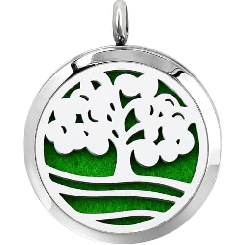 Crown 30mm 316L stainless steel Perfume Aroma Essential Oil Perfume Diffuser Locket with 5Pads fit necklace