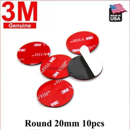 3M 5952 High Performance Indoor Outdoor Use Black 3M VHB Tape Waterproof Acrylic Foam Double Side Tape diameter 20mm round 10pcs