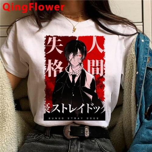 Bungou Stray Dogs Chuuya Nakahara summer top female print tumblr couple clothes t-shirt harajuku