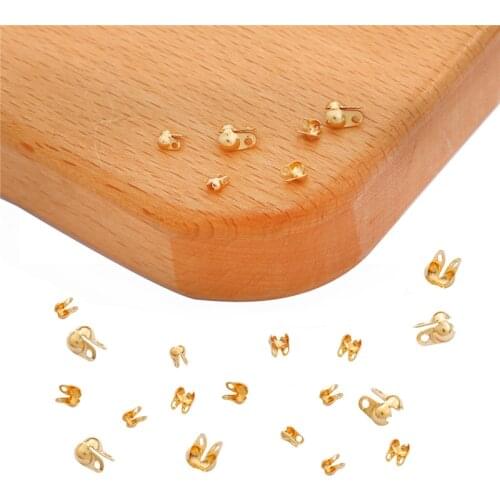 18K Gold Plated 10Pcs 50Pcs Copper Clasp Connector for Ball Chain Cord DIY Necklace Bracelet Jewelry Findings Making Accessories