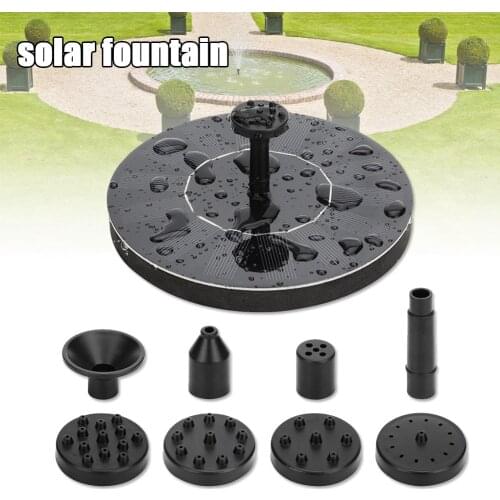 Mini Solar Water Fountain Pool Pond Waterfall Fountain Garden Decoration Outdoor Bird Bath Solar Powered Fountain Floating Water