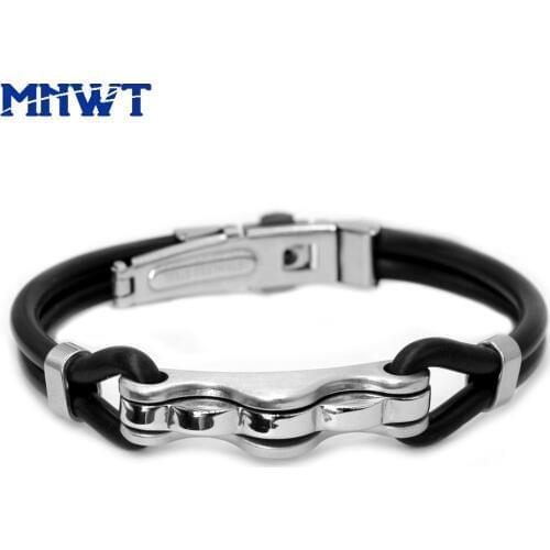 MNWT Fashion Men Stainless Steel Link Chain Bracelets & Bangles Mens Cuff Wristband Biker Motorcycle Punk Rock Bracelet