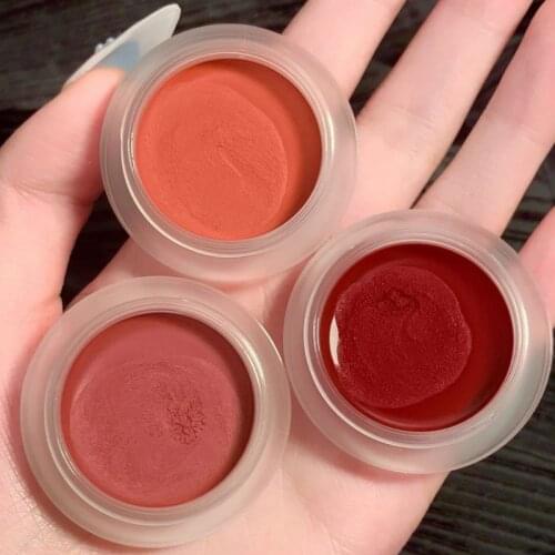 Mousse Matte Canned Lip Mud 3 Colors Waterproof Lasting Non Stick Cup Lip Balm Portable Women Professional Lip Makeup Cosmestic
