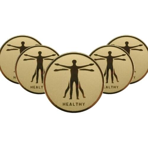 New 24K Gold EMF Protection Sticker Anti Radiation Against 5G Round Shiled Phone