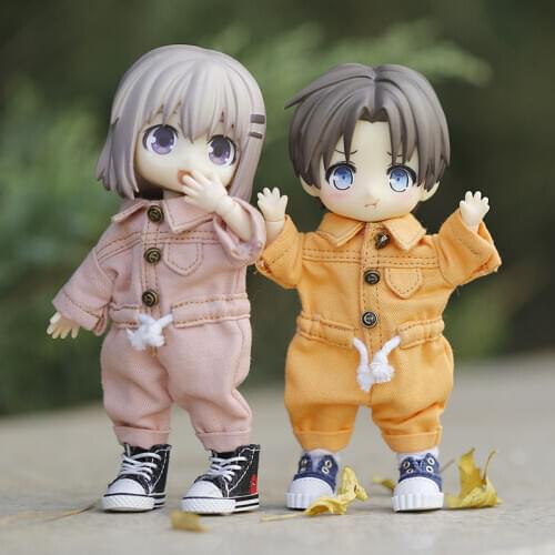 Doll clothes Lovely Siamese overalls 1/12 BJD Doll Change Clothes ob11 molly gsc body9 Doll Accessories obitsu 11 clothes