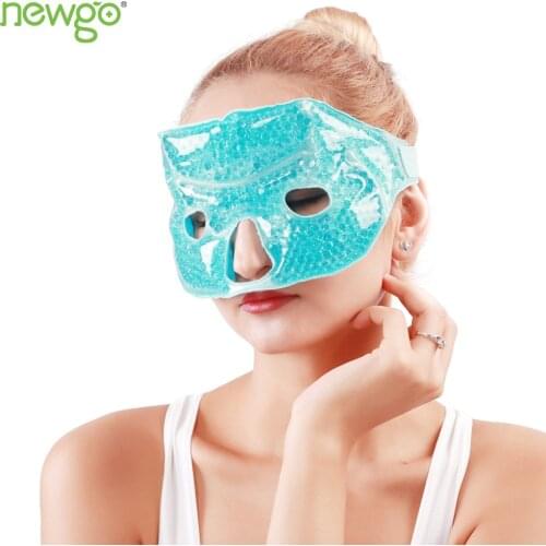 Cooling Face Mask Gel Bead Eye Mask for Puffy Eyes Reusable Freezer Gel Face Mask for Sinus Pressure Face Puffiness Headaches