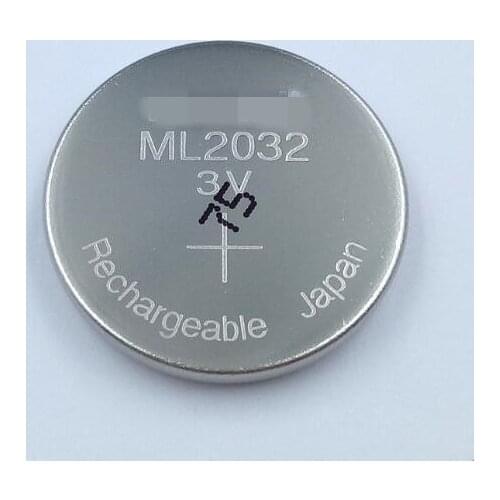 20PCS Original ML2032 3V Rechargeable lithium battery button cell button batteries (ML2032)