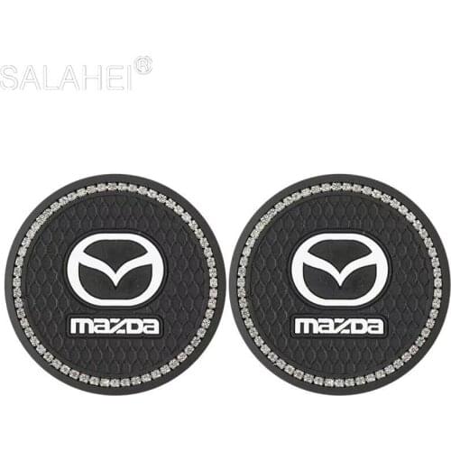 Car Interior Diamond Water Coaster Anti-slip Mat For Mazda 2 3 4 5 6 7 8 323 626 CX5 CX7 CX9 RX8 MX3 MX5 Interior Accessories
