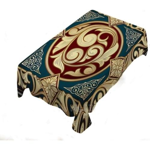 Rectangular Gold Tablecloth With Gorgeous Art Deco Antique Square With Bright Classical Floral Tablecloth With Polyester