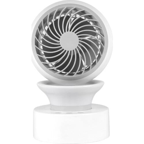 Personal Portable Table Fan w/ Night Light Desktop Cooling Fan Air Conditioner Fan USB Rechargeable Fan for Home Office