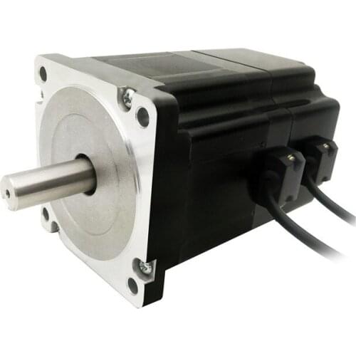 NEMA34 size 86mm Stepper motors with permanent magnet brake motor torque 3.3N.m(472oz-in) shaft diameter 12.7/14mm 4.2A