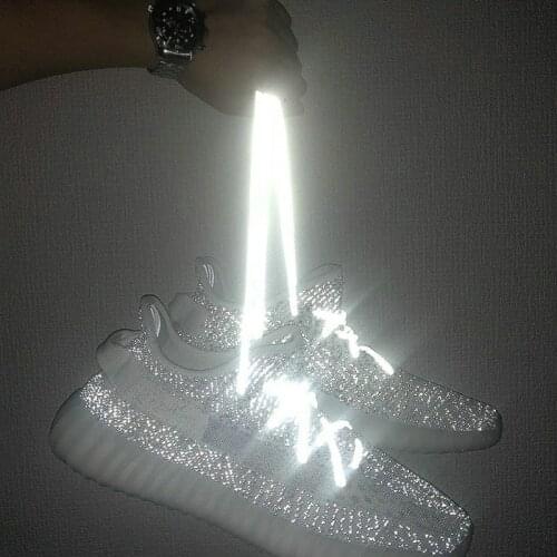 1Pair Fluorescent Sneaker Boots Shoestrings Sport 3M Head Reflective Round Rope Shoes Laces Light Safety Shoelaces Cordones