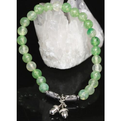 Bohemia style natural apple green fire popcorn agat onyx carnelian stone round beads6mm bracelet jewelry making 7.5inch B1993