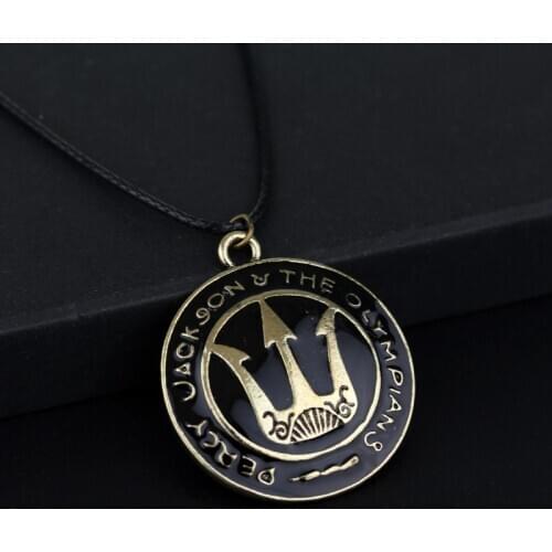 MQCHUN Vintage necklace The Sea of Percy Jackson Necklace Rope Chain Alloy Big Statement Necklace For Men Women Jewelry