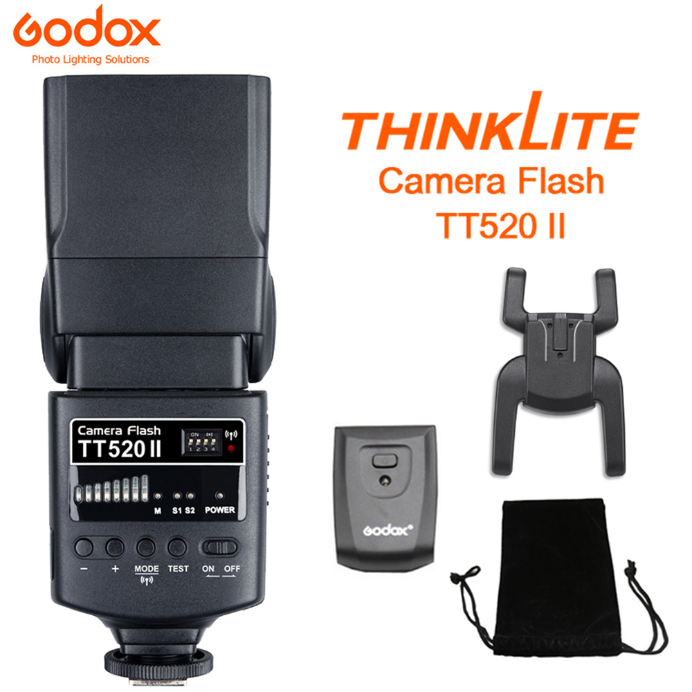 Godox TT520 II Flash TT520II with Build-in 433MHz Wireless Signal + Flash Trigger for Canon Nikon Pentax Olympus DSLR Cameras