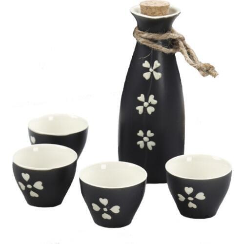 Japanese Clear Wine Have Ceramics Wine Set Suit Temperature Wine Flagon Cherry Blossoms Part Wine Yellow Wine Spirit Liquor Cup