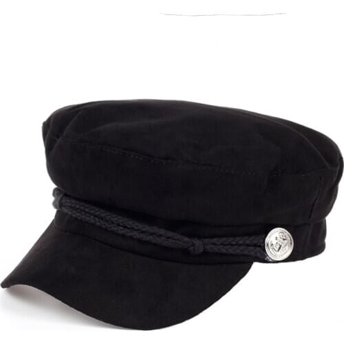 2017 Hot Women Hats Boina Wool Military Hat Autumn and Winter Vintage Patchwork Beret Cap For Women England Style Flat Cap