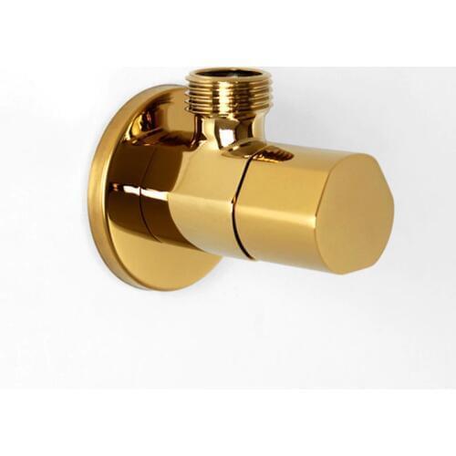 Gold angle valve copper gold Hot and cold water general valve Kitchen bathroom toilet water stop valve