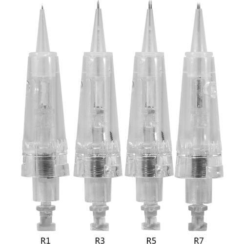 10Pcs Tattoo Rotary Needle Cartridges Disposable Sterilized Microneedle Permanent Makeup Pen Tip Replacement Head R1 R3 R5 R7