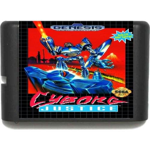 Cyborg Justice 16 bit MD Game Card For Sega Mega Drive For Genesis