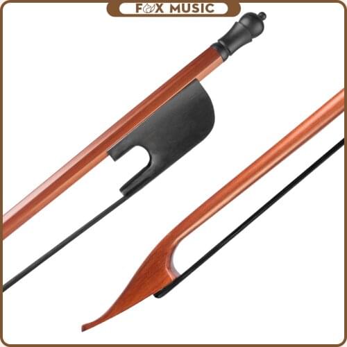 4/4 Violin Bow Brazilwood Bow w/ Ebony Frog & Fittings Straight Stick Vintage Baroque Style Student Bow Beginner Use