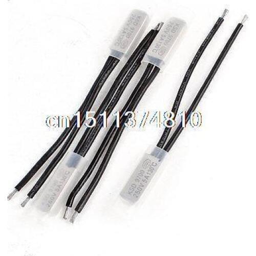 4 Pieces Bimetal Temperature Control Switch Thermostat 130C N.C KSD9700